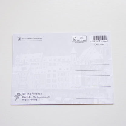 Christmas Streetscape in Basel - LUKA BASIC postcard