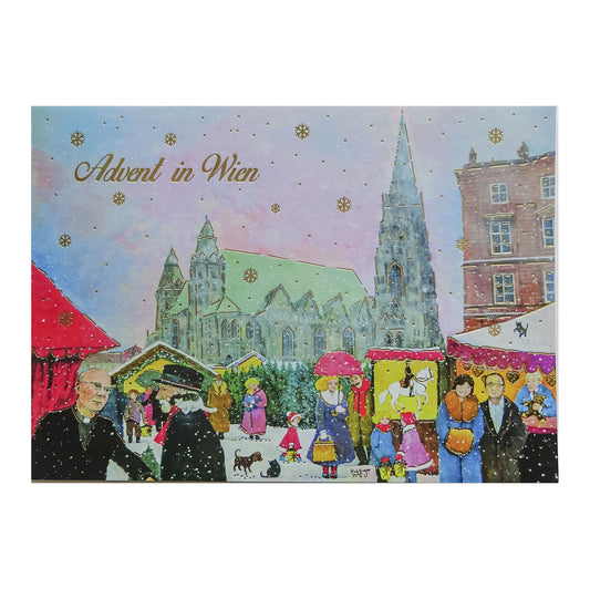 Christmas Market in Vienna - LUKA BASIC postcard