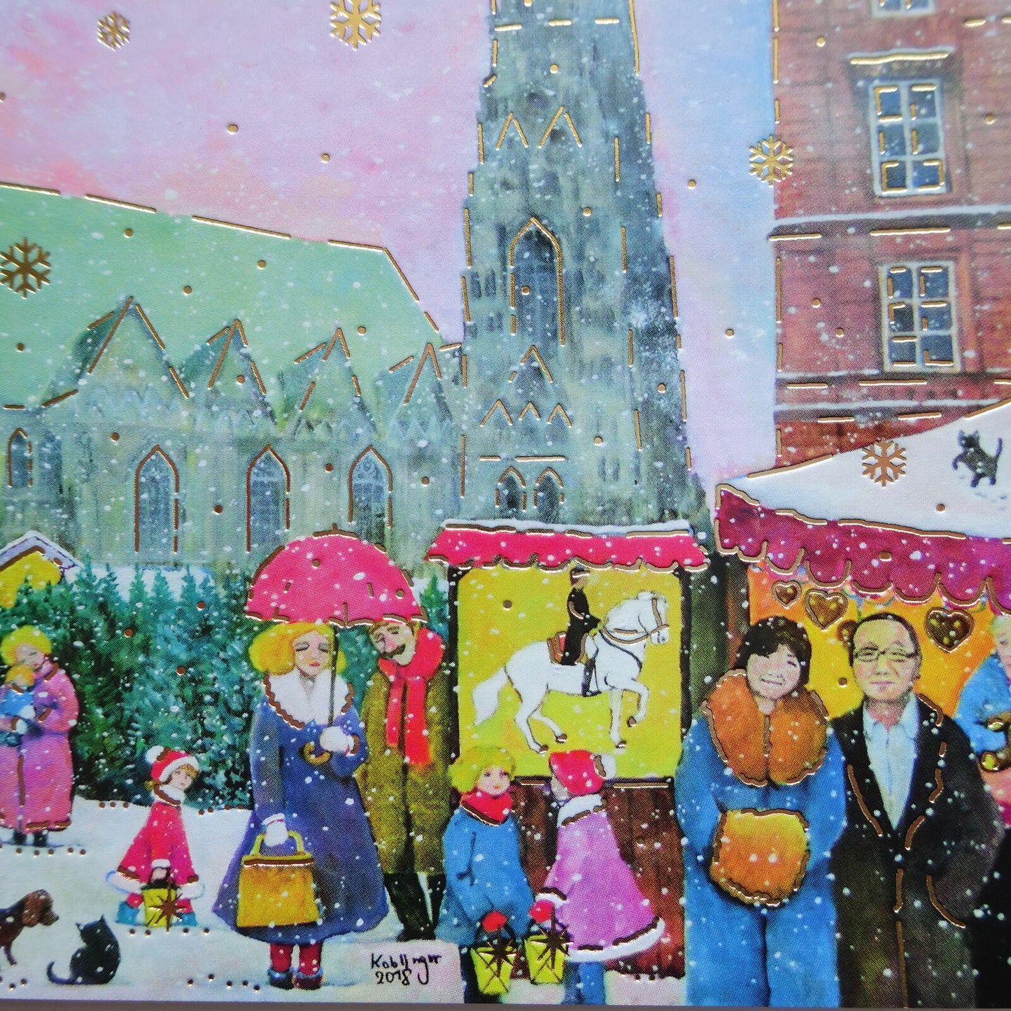 Christmas Market in Vienna - LUKA BASIC postcard