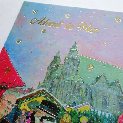 Christmas Market in Vienna - LUKA BASIC postcard