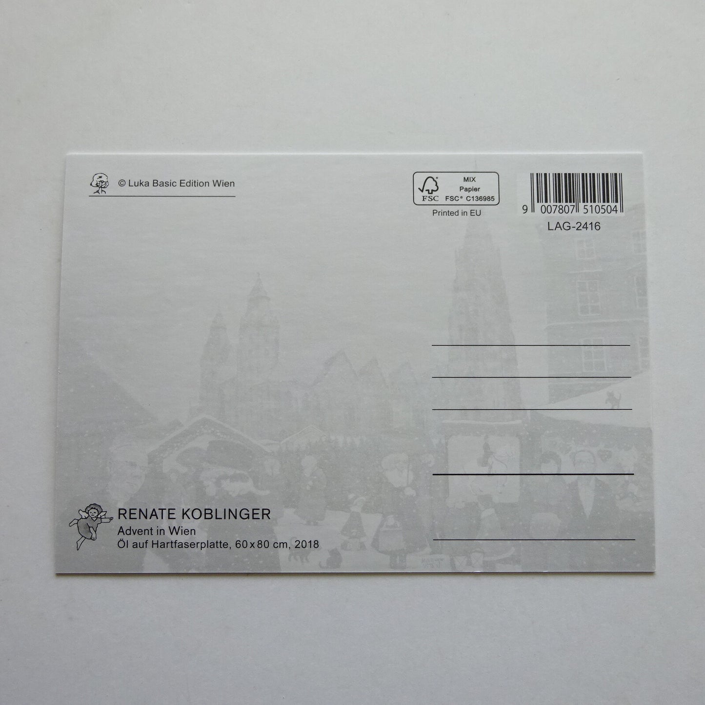 Christmas Market in Vienna - LUKA BASIC postcard