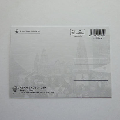 Christmas Market in Vienna - LUKA BASIC postcard