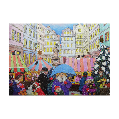 Christmas Market in Frankfurt - LUKA BASIC postcard