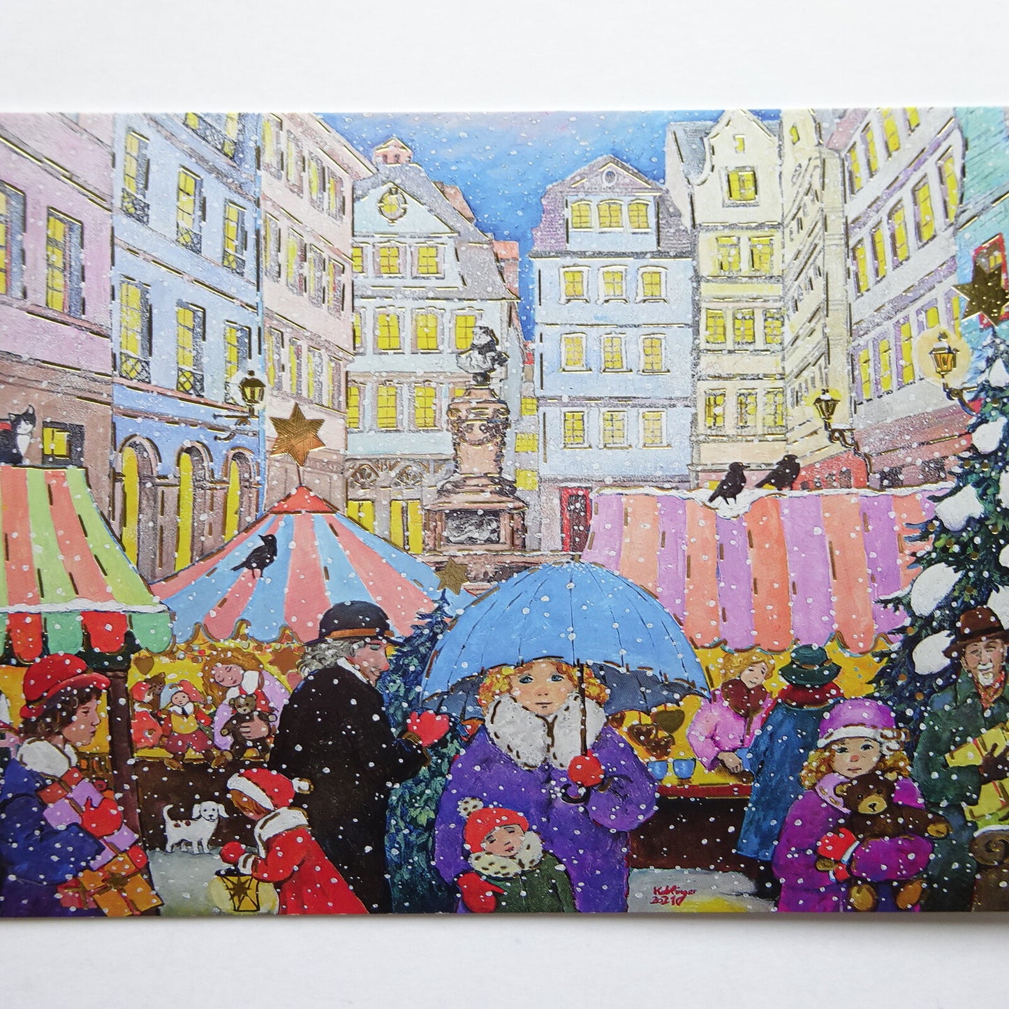 Christmas Market in Frankfurt - LUKA BASIC postcard