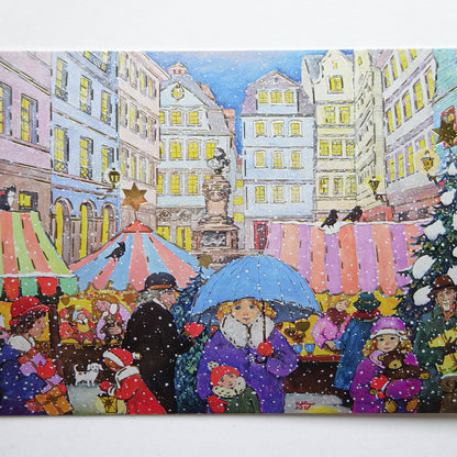 Christmas Market in Frankfurt - LUKA BASIC postcard