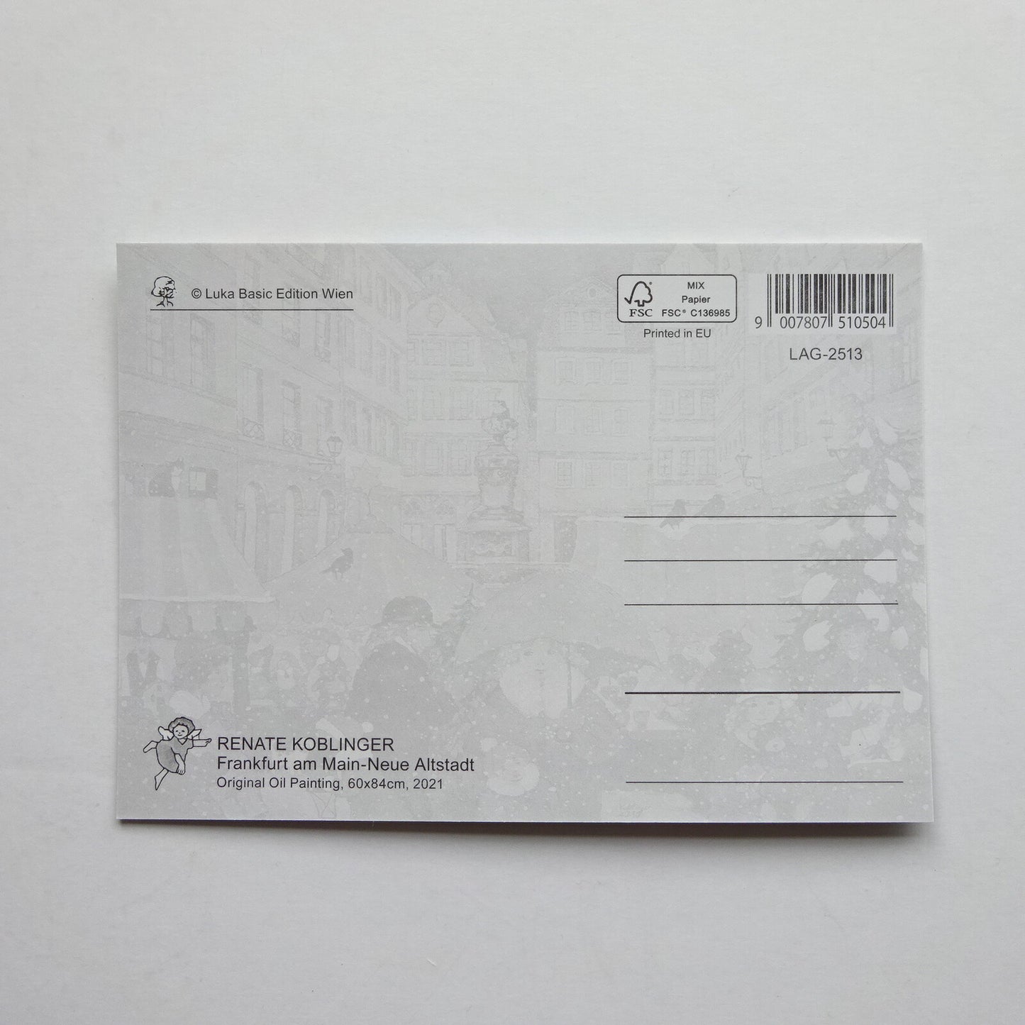 Christmas Market in Frankfurt - LUKA BASIC postcard