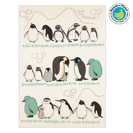 Penguin Walk - Endangered Species Series - Shinzi Katoh Postcard