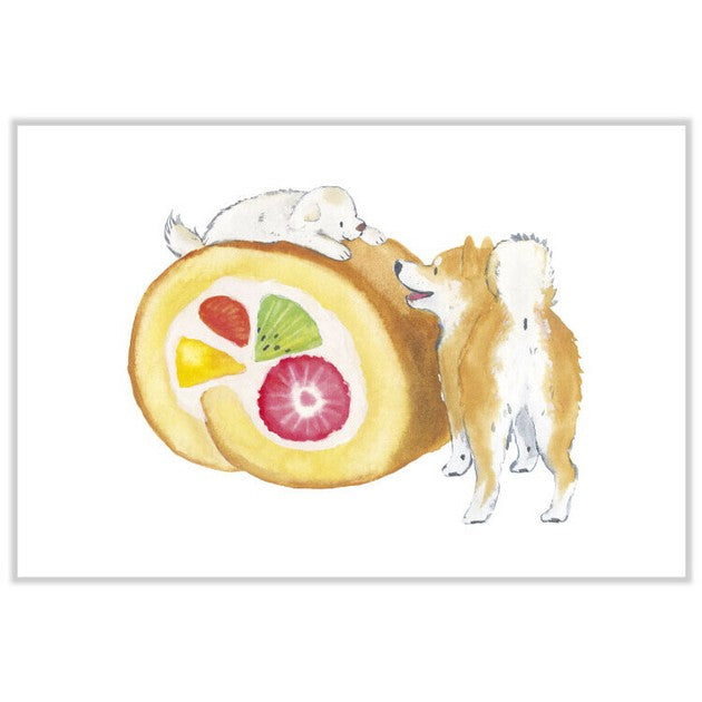 Shiba Inu and Snack - Natsuka Murata Postcard