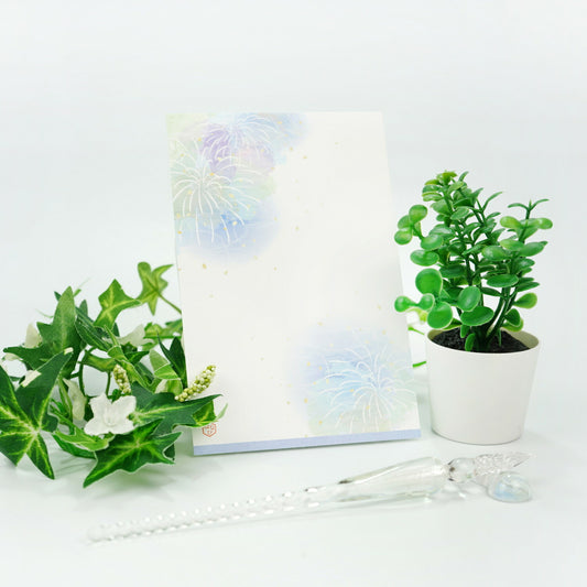Fireworks, Blue - Frontia summer postcard