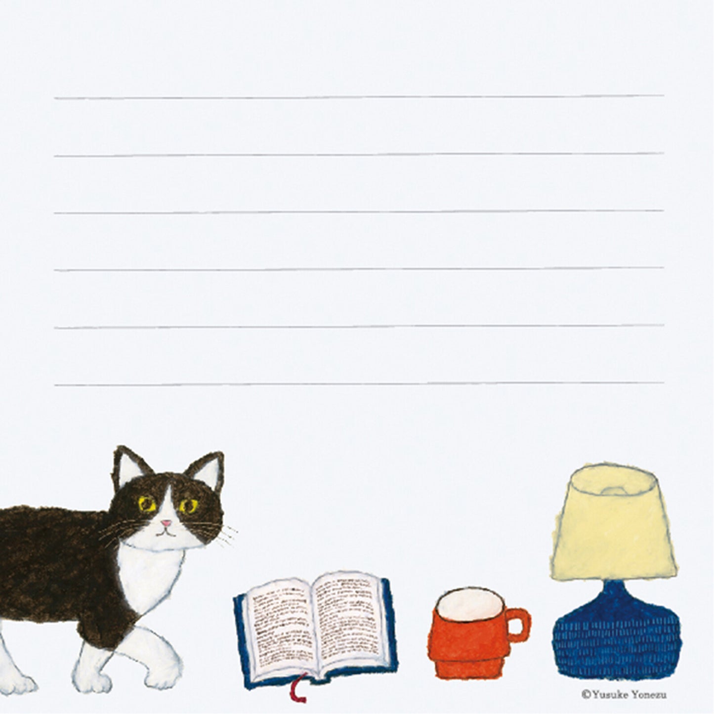 Good life, Cat and Book - 米津祐介 Square Memo Pad