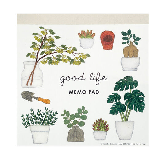 Good life, Plant- 米津祐介 Square Memo Pad
