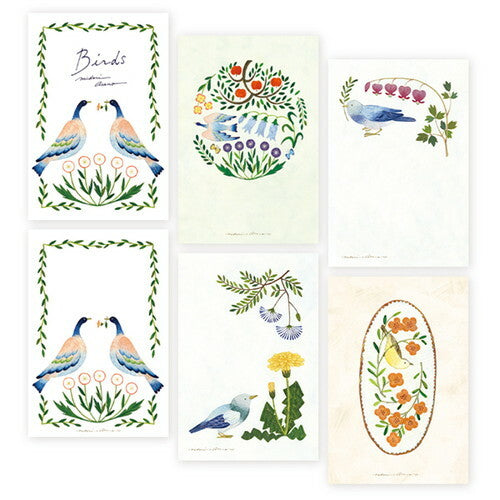BIRDS - Asano Midori postcard pad