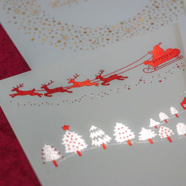 Santa Claus - RUKKAKU Gold Foil Postcard