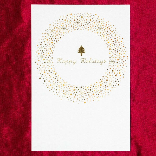 round tree - RUKKAKU Gold Foil Postcard