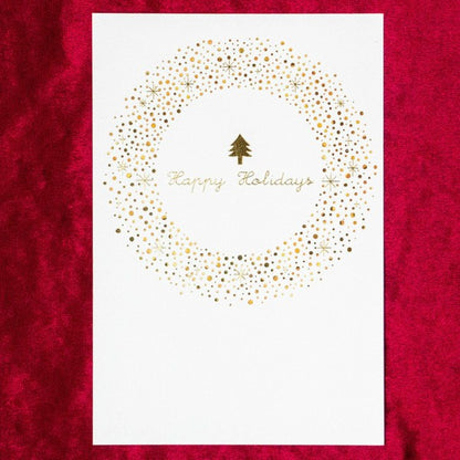 round tree - RUKKAKU Gold Foil Postcard