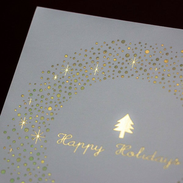 round tree - RUKKAKU Gold Foil Postcard