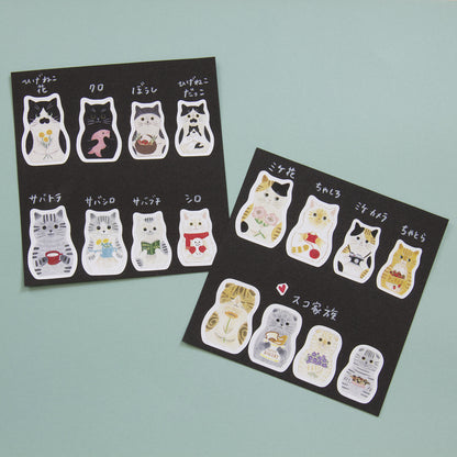 Cat Matryoshka - seal sticker -  4Legs