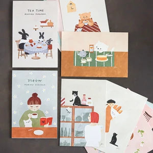 MEOW - Mariko Fukuoka postcard pad
