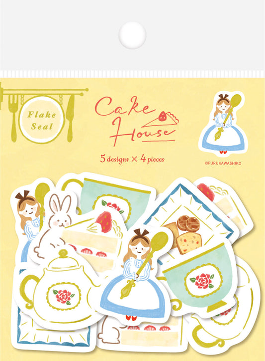 Cafe House - Furukawashiko Washi Flake Stickers