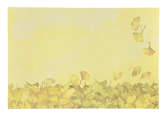 Ginkgo leaves - autumn postcard