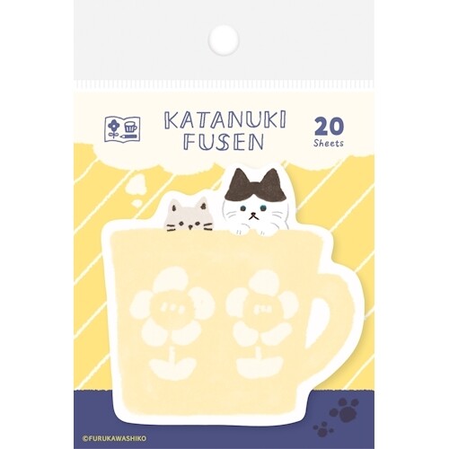Mug Cup Cat - Furukawashiko die-cut sticky notes