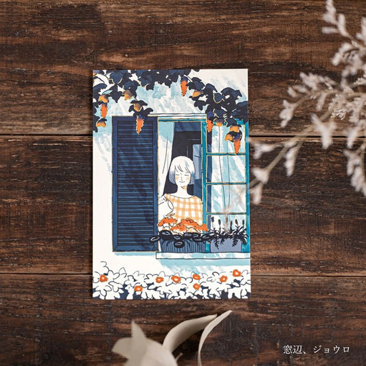 window, jowl - Cozya Products - foil-stamped postcard