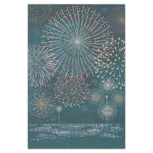 Fireworks - pearlescent postcard - NB.co