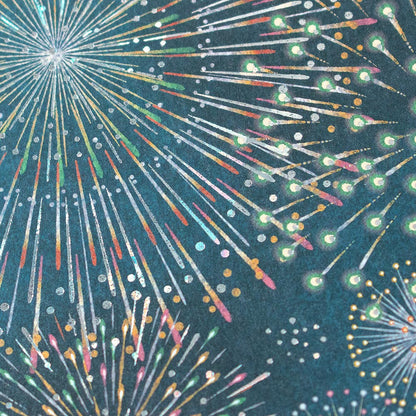 Fireworks - pearlescent postcard - NB.co