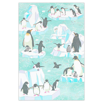 Penguins - pearlescent postcard - NB.co