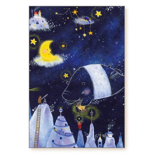 Baku and the night sky - Asano Yoshida Postcard