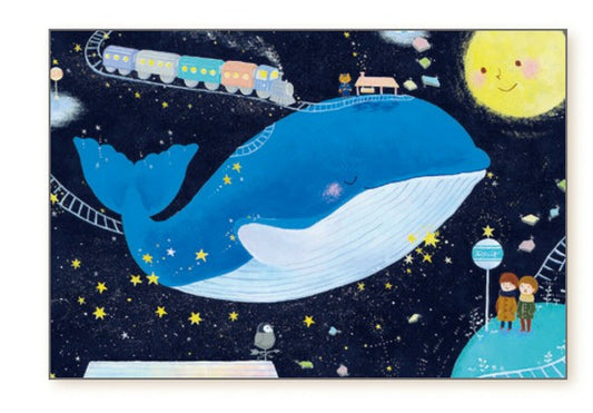 Whale Night Train Stop - Asano Yoshida Postcard
