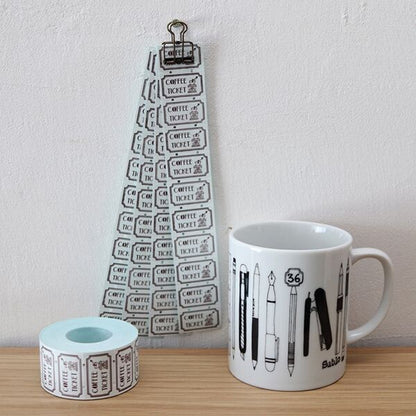 Coffee Ticker - 36 Sublo - 24 label stickers sampler