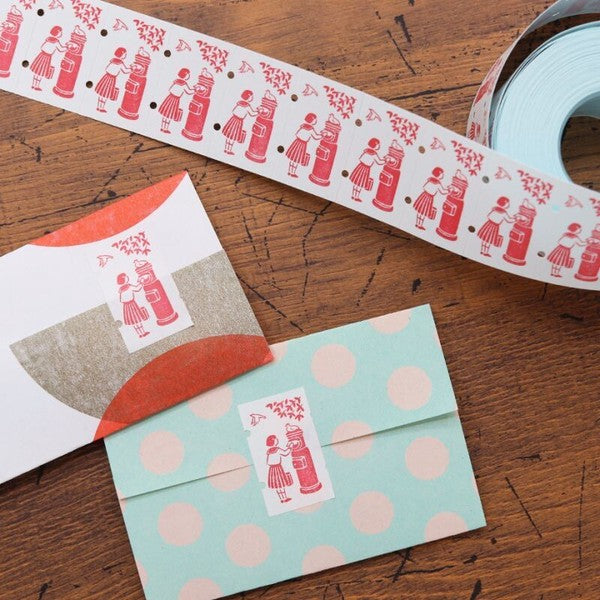 mailbox and a girl - 36 Sublo - 24 label stickers sampler