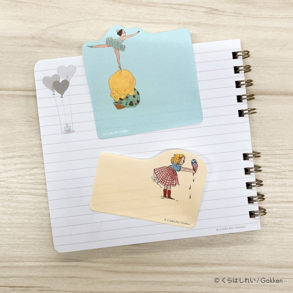 Ice Cream - Kurahashirei die-cut sticky notes