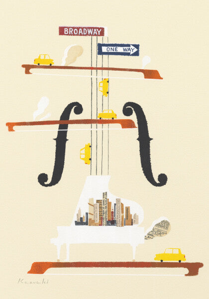 The Sound of Manhattan NY - Kazuaki Yamada Postcard