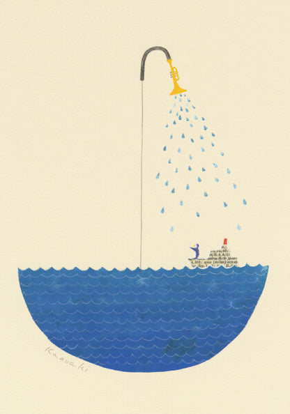 Trumpet Shower - Kazuaki Yamada Postcard