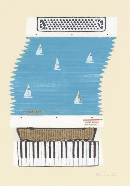 Accordion - Kazuaki Yamada Postcard
