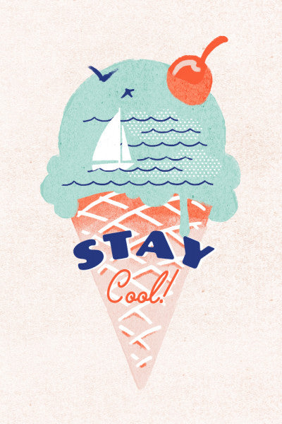 Stay Cool -  Dockside Series - Lantern Press Postcard