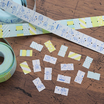 Light Blue Roll Sticker - 36 Sublo - 24 label stickers sampler