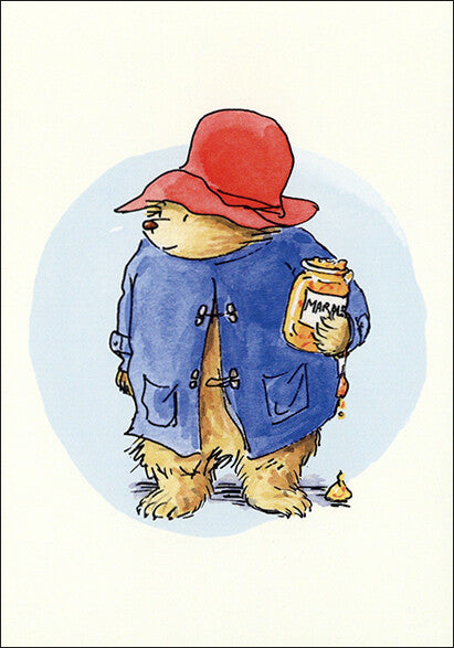 Bear with honey - Paddington Postcard