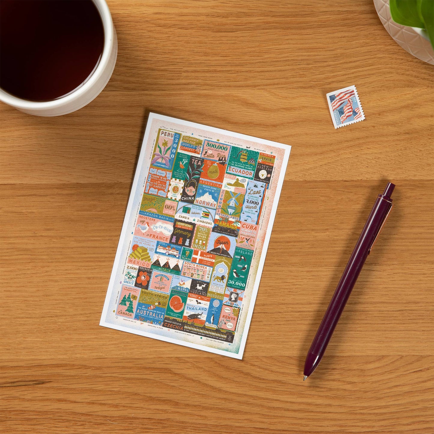 Travel Facts - Lantern Press Postcard