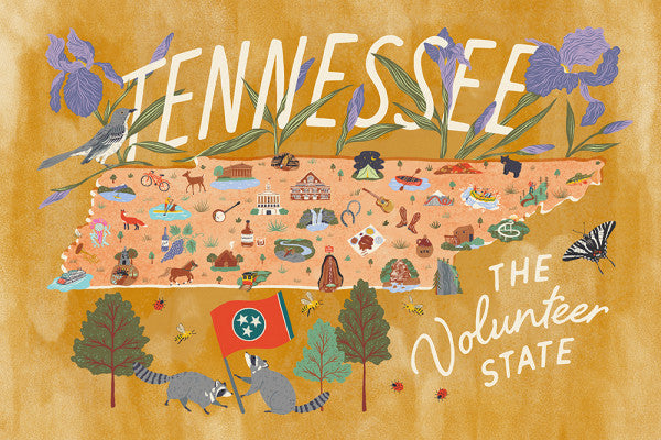 Tennessee - Celebrate the Place - Lantern Press Postcard