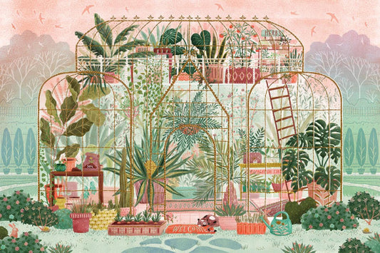 Verdant Greenhouse - Lantern Press Postcard