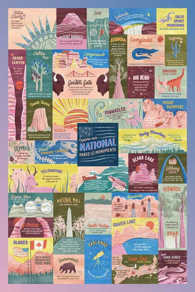 Explore Our National Parks - Lantern Press Postcard