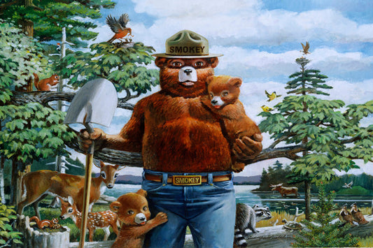 Smokey Bear - Smokey Says - Prevent Wildfires - Lantern Press Postcard