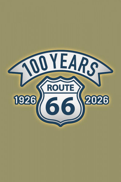 Route 66 - 100 Years - Lockup - Lantern Press Postcard