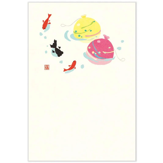 Goldfish and Water Ballons - Uzura Fujinami Postcard