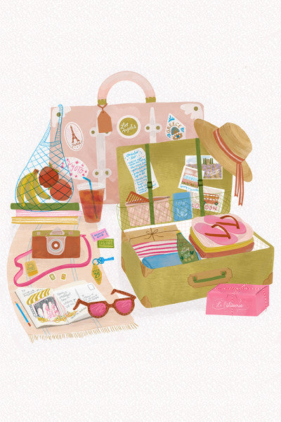 Packed To Wander  -  Lantern Press Postcard