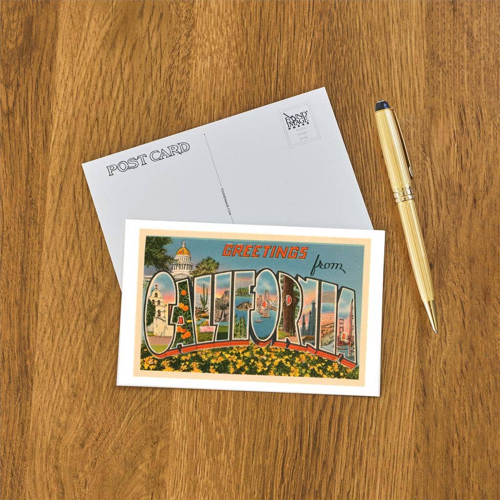 Greetings from California - Found Image postcard