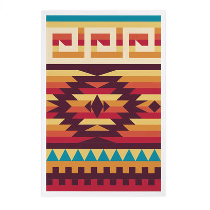 Tribal Inspired Pattern, Multicolor - Lantern Press Postcard
